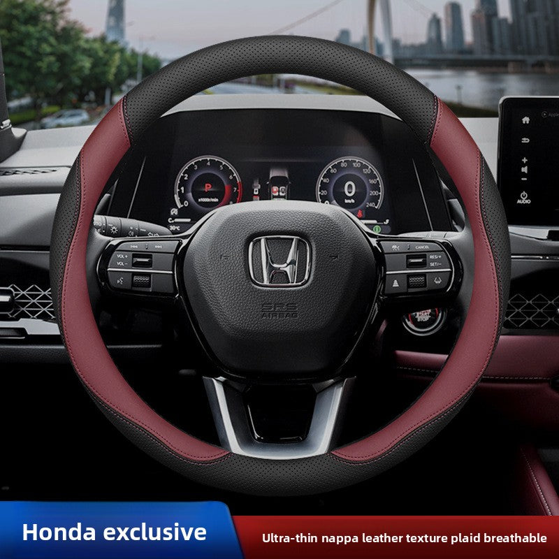 Cubierta del volante del coche Honda de cuero genuino ultrafino