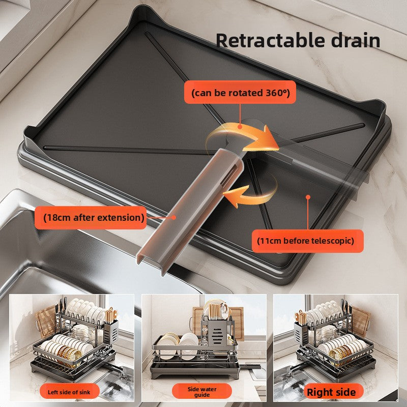 Estante de drenaje de cocina multifuncional