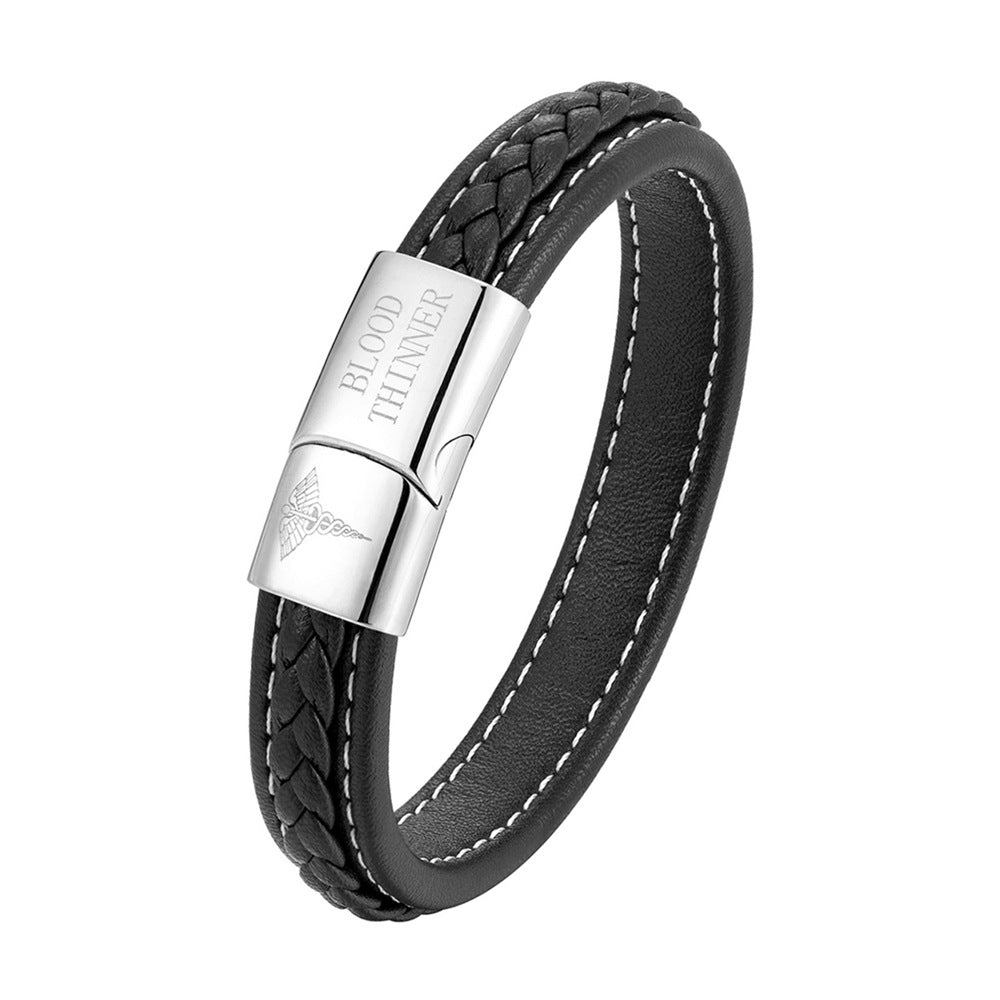 Pulsera de identificación médica de acero inoxidable