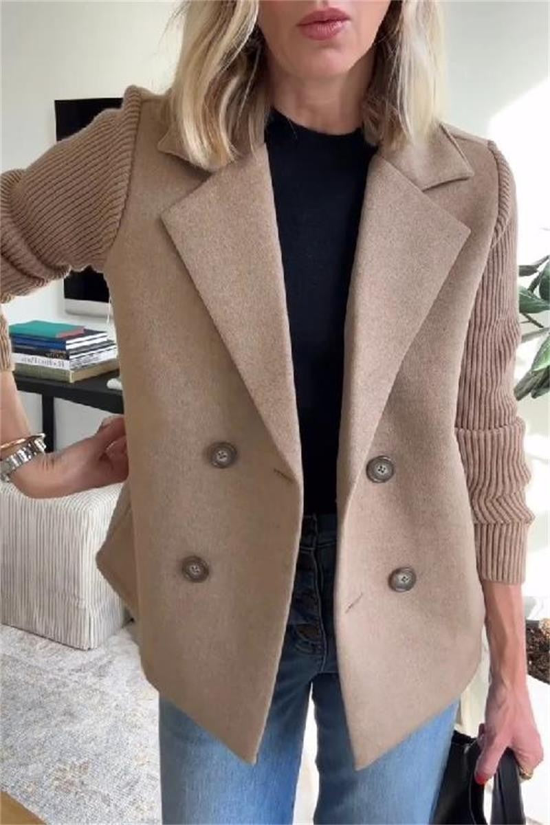Chaqueta de mezcla de lana para mujer