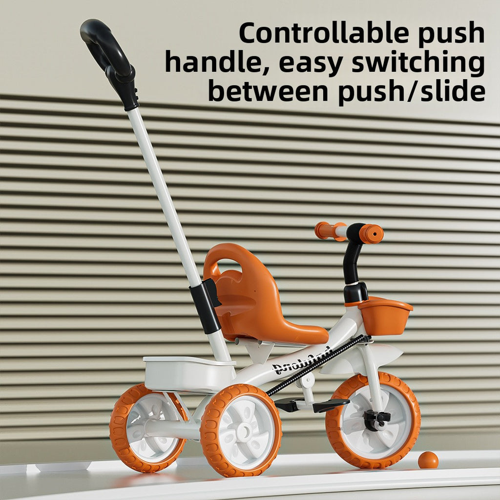 Triciclo ajustable para niños con asa de empuje