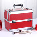 Caja de almacenamiento de maquillaje profesional de aleación de aluminio para herramientas de belleza