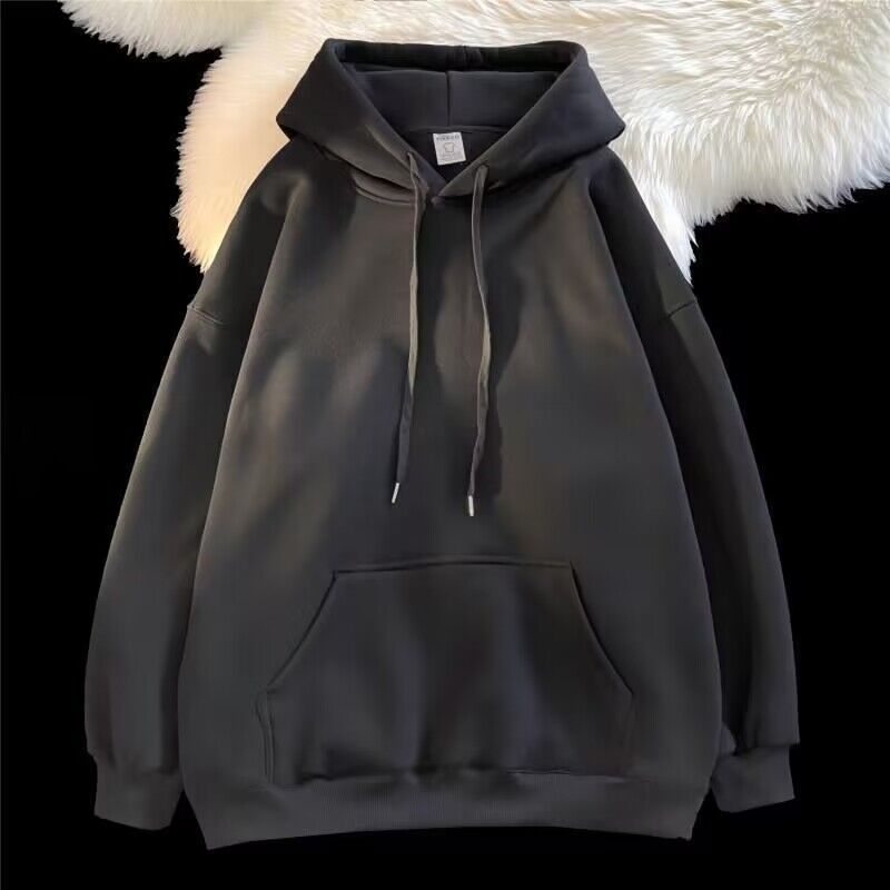 Sudadera de vellón con capucha para hombre, jersey casual de gran tamaño