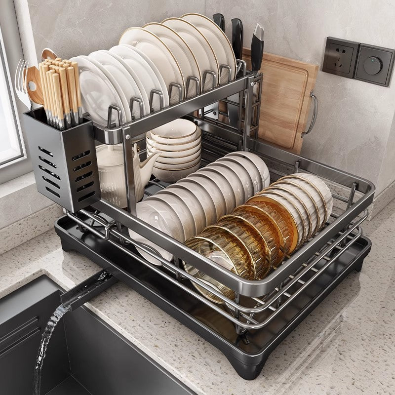 Estante de drenaje de cocina multifuncional