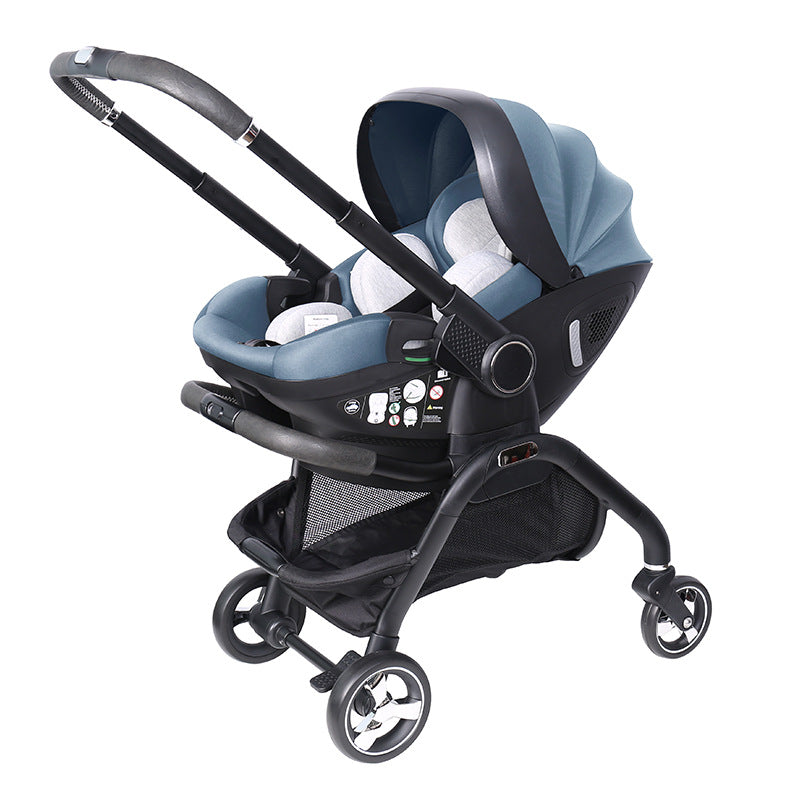 Cochecito de bebé reversible Kidilo 3 en 1 con cesta de transporte