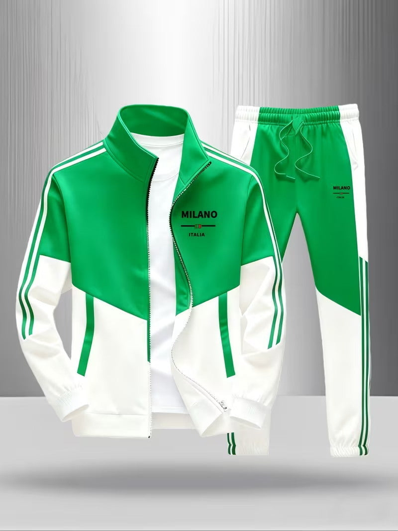 Mens Zip-Up Jacket and Pants Set