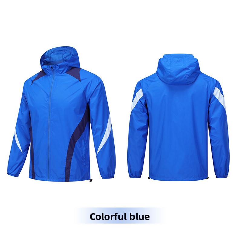 Chaqueta de lluvia con capucha a prueba de viento Entrenamiento deportivo para hombre