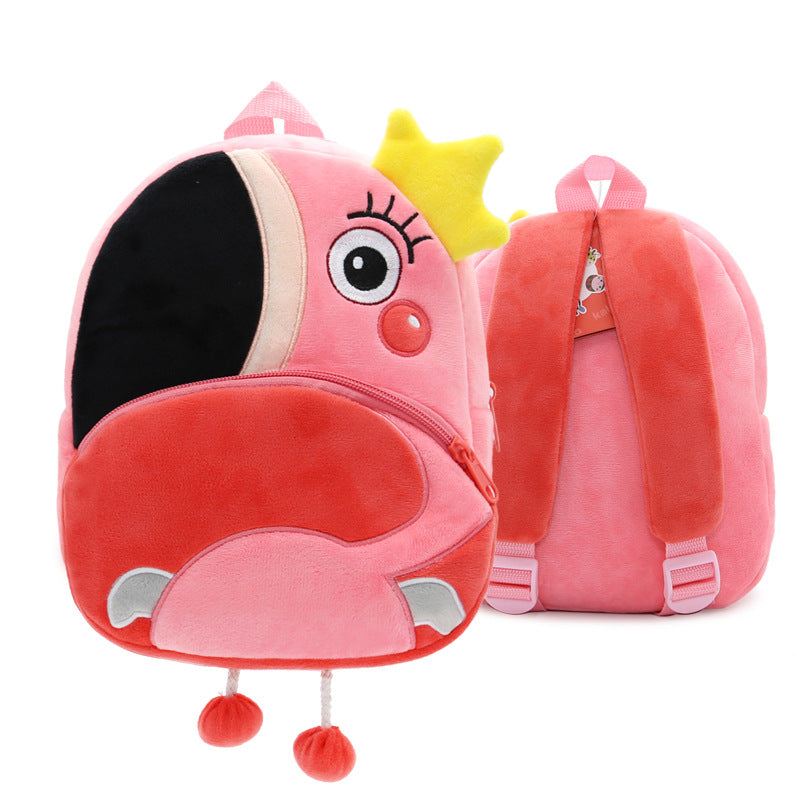 Mochila de peluche de animales de dibujos animados para niños
