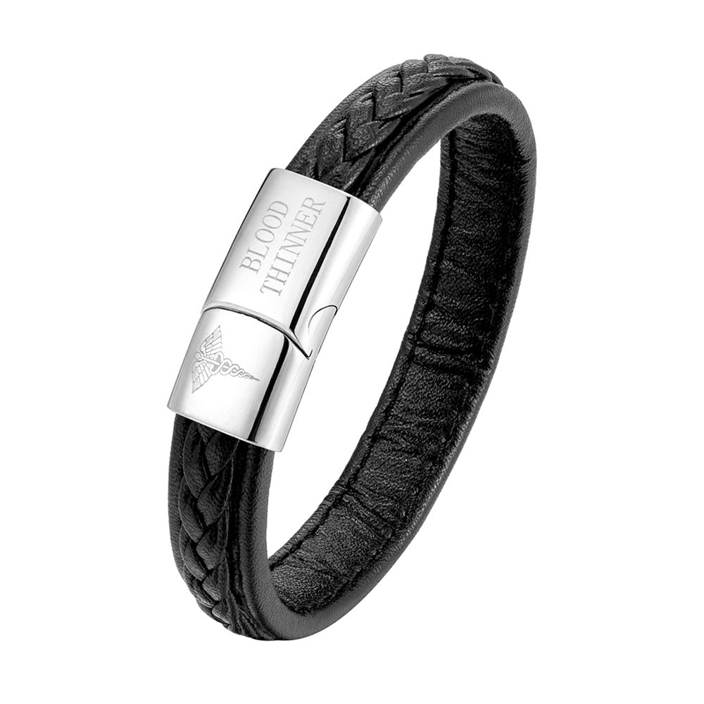 Pulsera de identificación médica de acero inoxidable