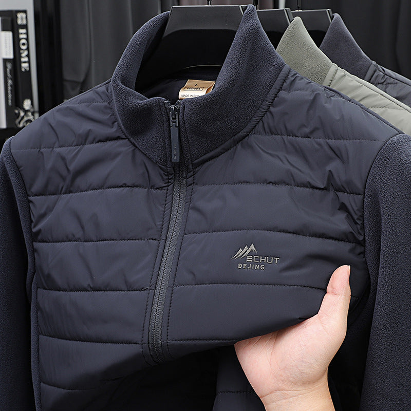 Mens Stand Collar Warm Casual Jacket