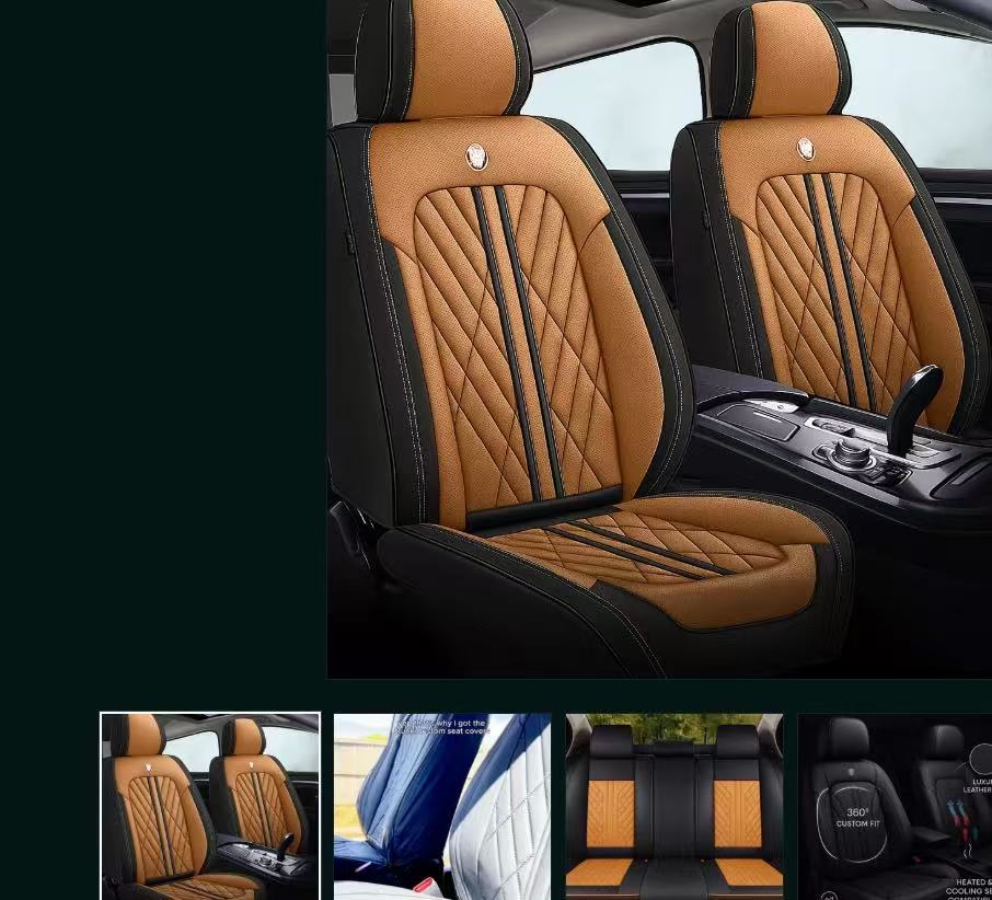Funda universal para asiento de coche de cuero napa