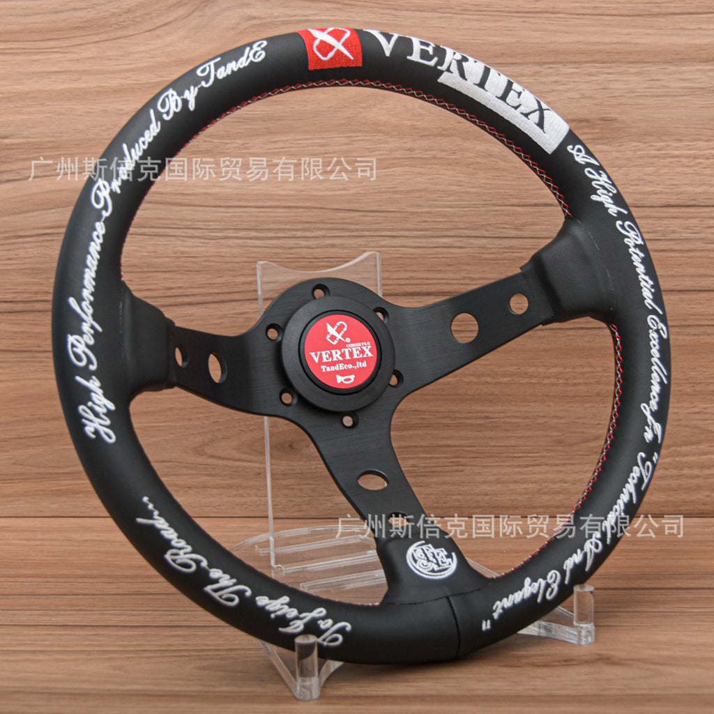 volante de cuero modificado de 320 mm