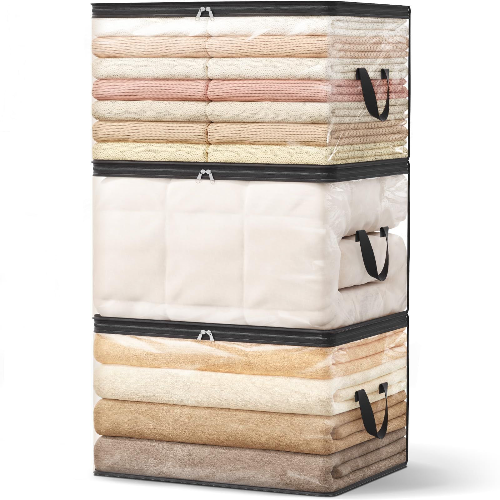 Bolsas de almacenamiento transparentes con doble cremallera