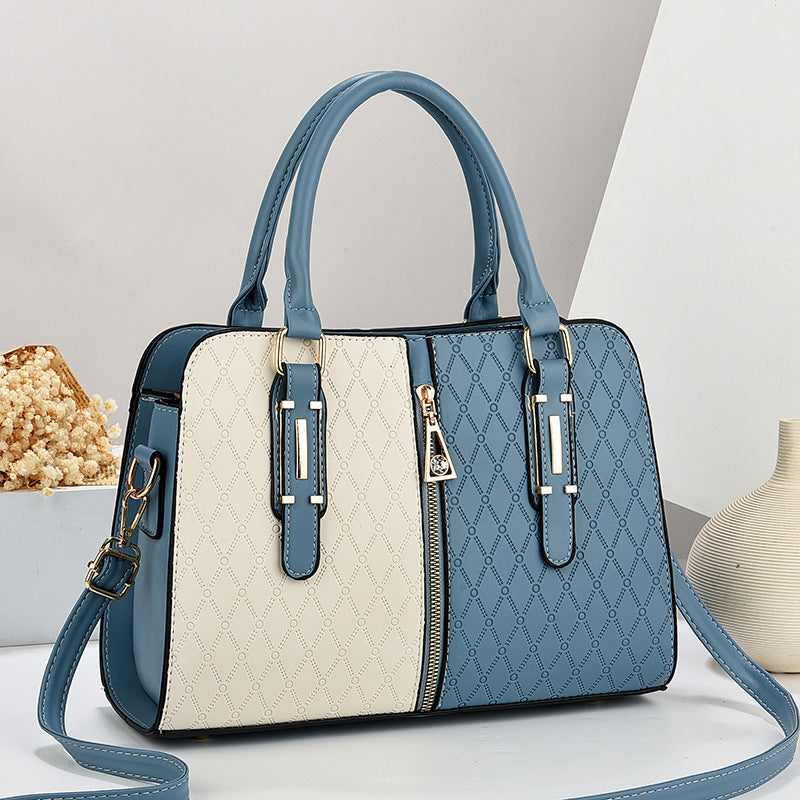 Bolso de mano grande para mujer con bloques de color
