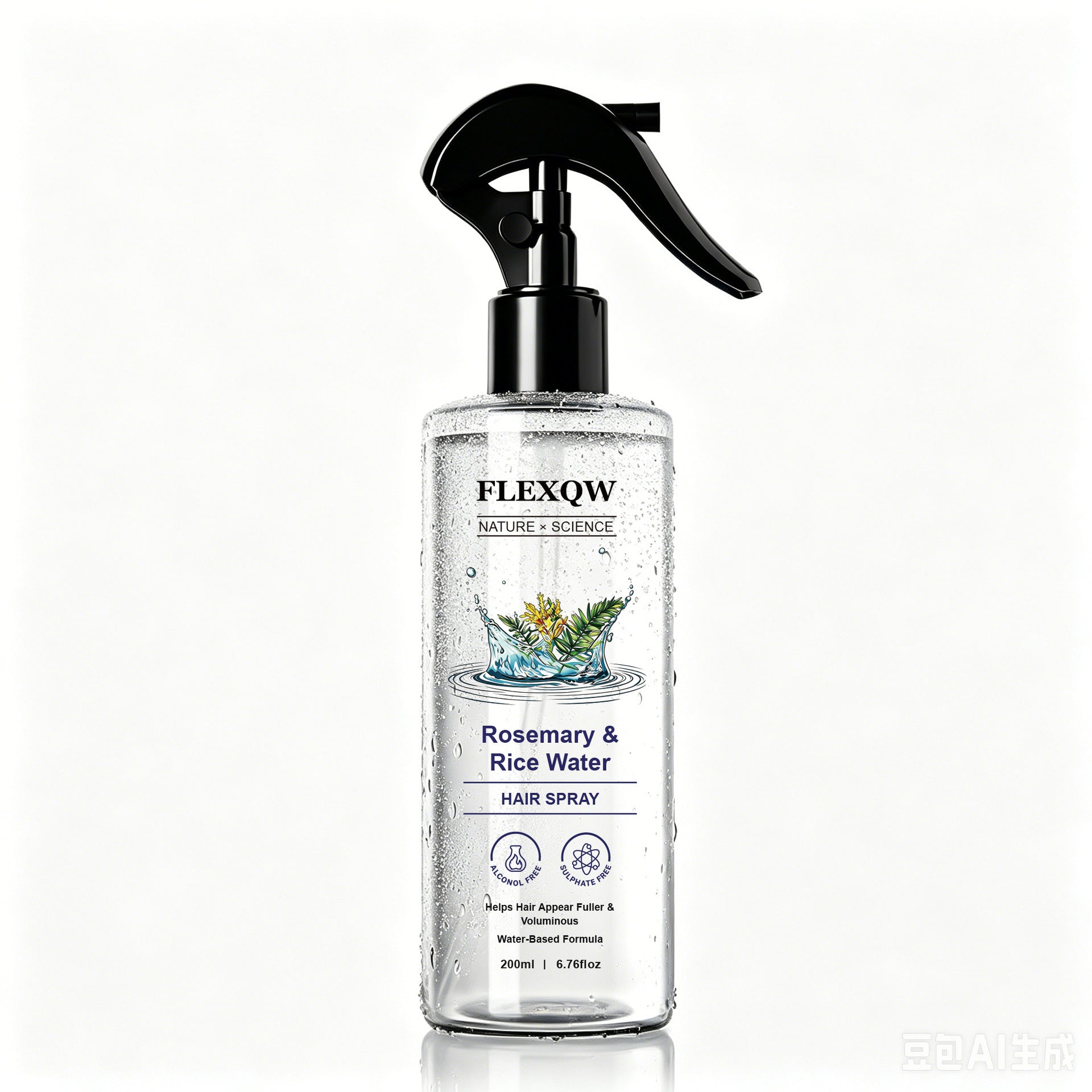 Spray para el cuidado del cabello con romero para un cabello suave y brillante y hidratante