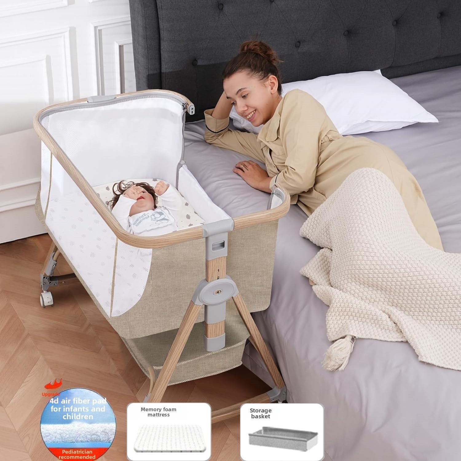 Cuna portátil multifuncional para bebés