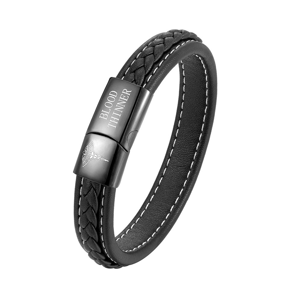 Pulsera de identificación médica de acero inoxidable