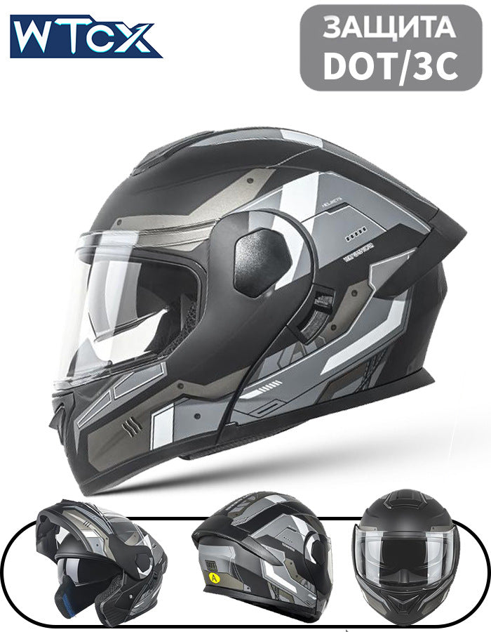 Casco de motocicleta de cara abierta