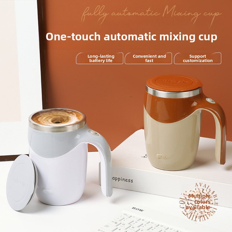 Taza de café con revuelva magnética automática