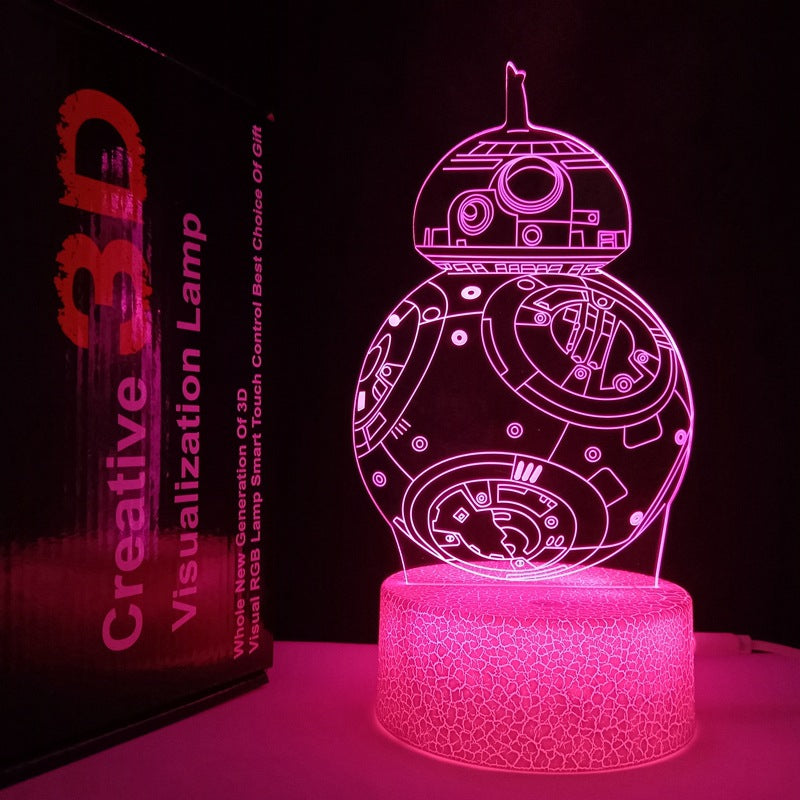 Luz nocturna 3D Horse USB que cambia de color Control remoto Lámpara decorativa para habitación de niños