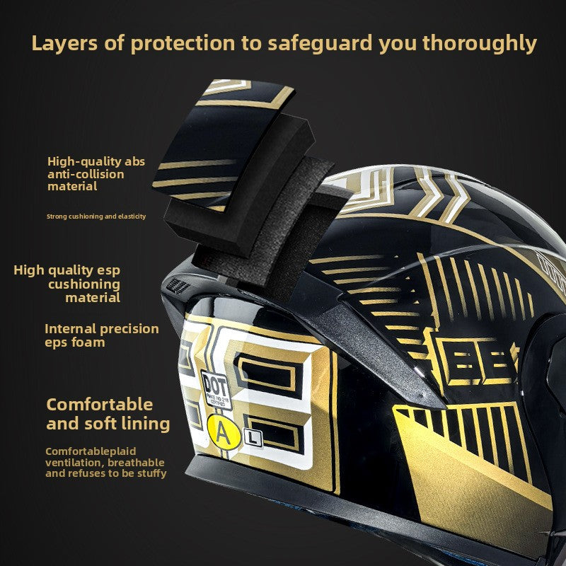 Casco de motocicleta de cara abierta