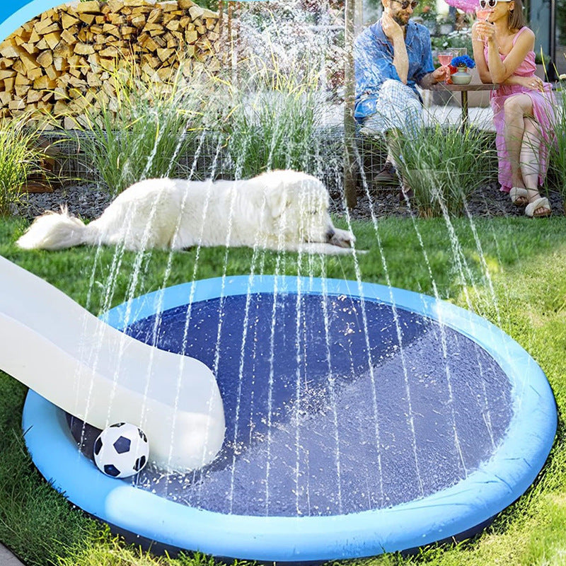 Alfombra de juego inflable con spray de agua al aire libre