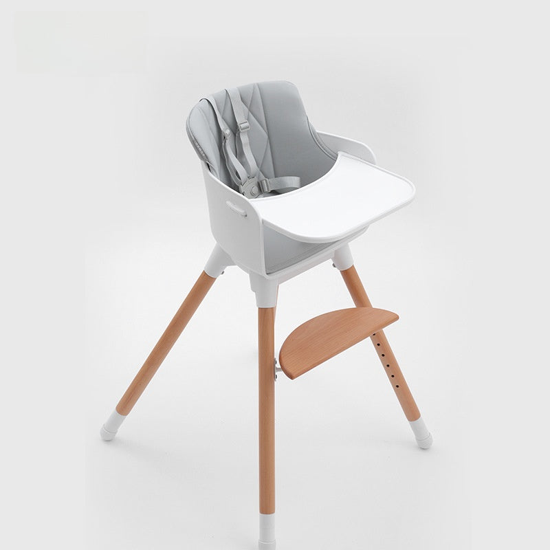 Silla alta ajustable de madera de haya para niños