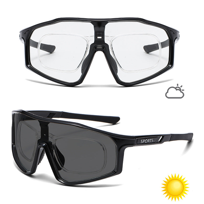 Gafas de sol deportivas que cambian de color para ciclismo y carrera
