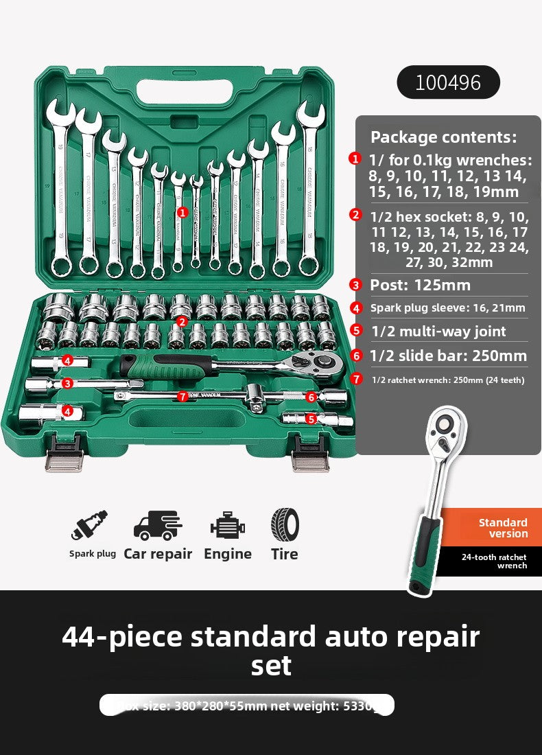 Juego de llave de trinquete Herramientas de reparación automotriz