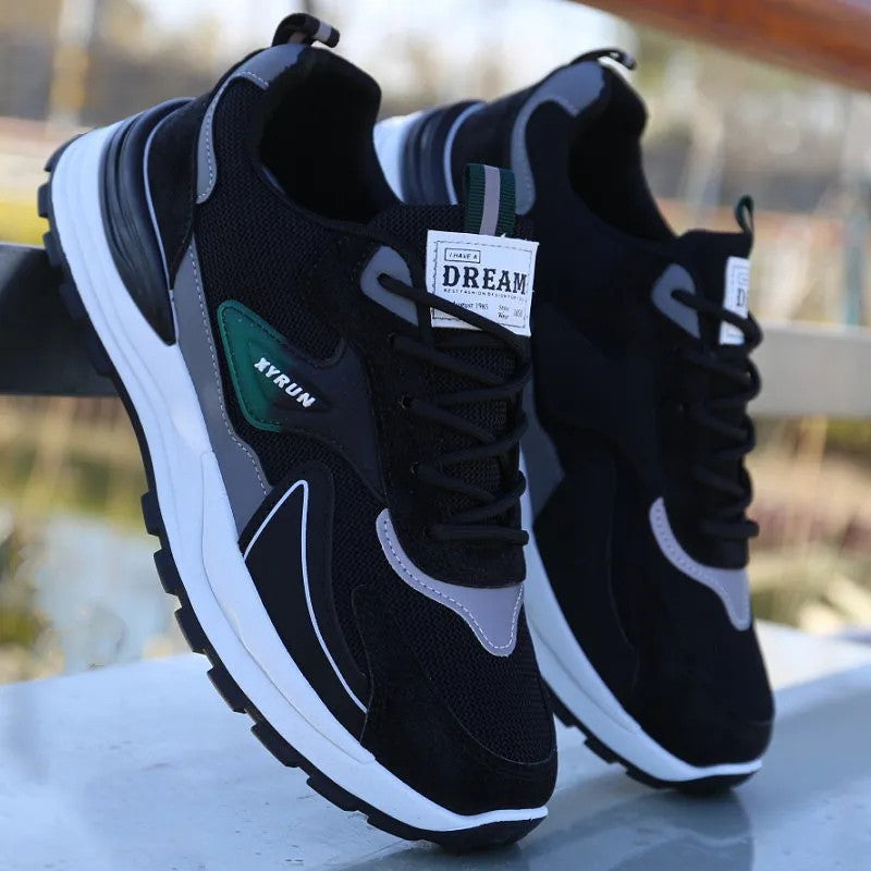 Zapatos deportivos casuales de malla transpirable para hombre