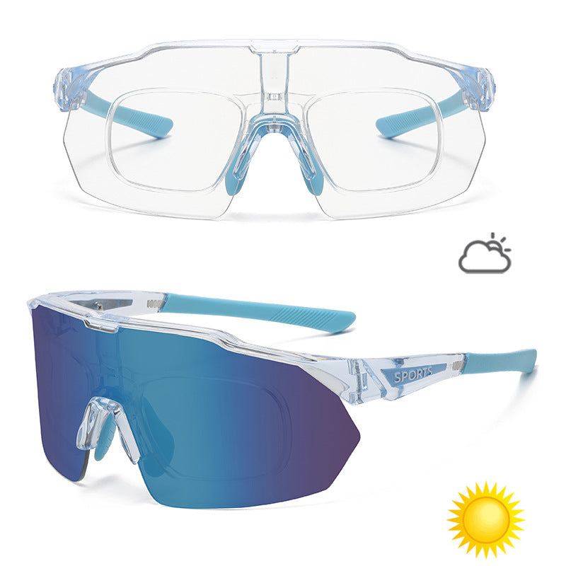 Gafas de sol deportivas que cambian de color para ciclismo y carrera