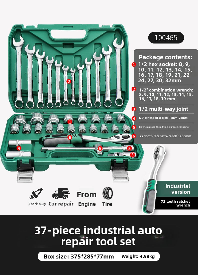 Juego de llave de trinquete Herramientas de reparación automotriz