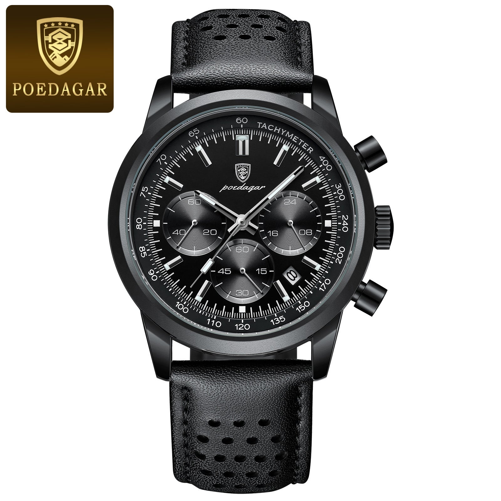 Reloj de cuarzo para hombre con correa de cuero