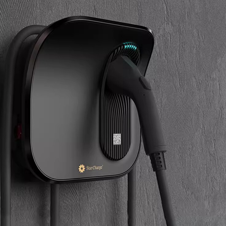 Estación de carga de vehículos eléctricos estándar europeo para uso doméstico