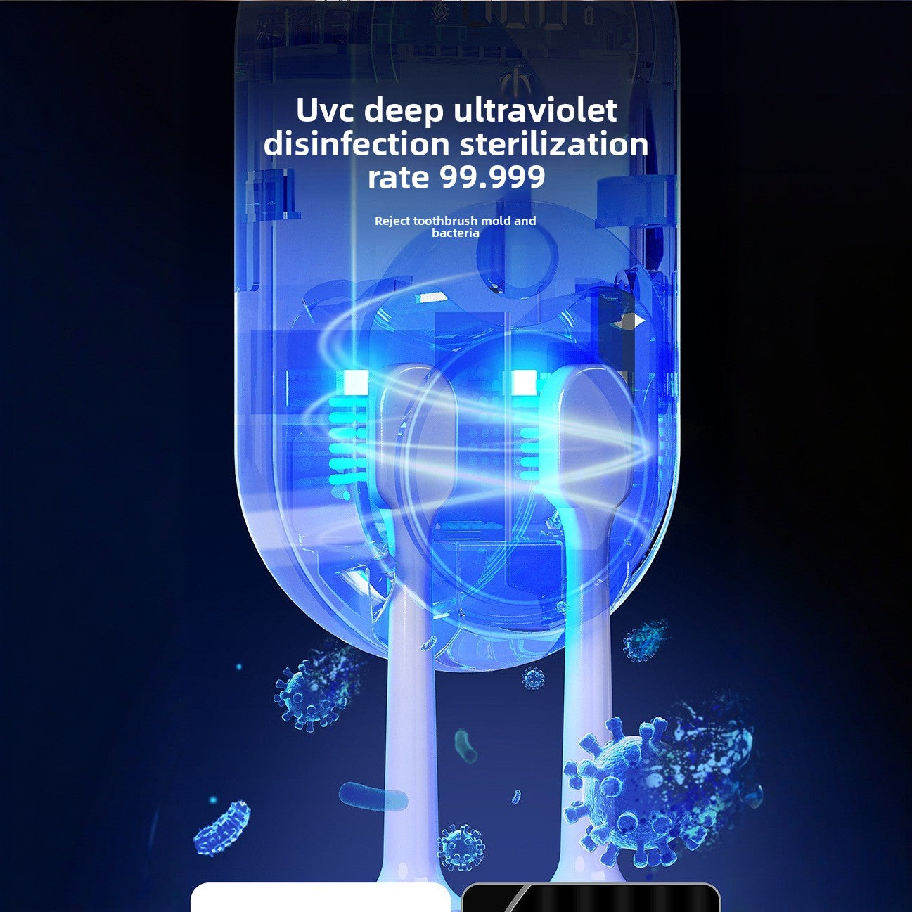 Soporte para esterilizador de cepillo de dientes UV inteligente