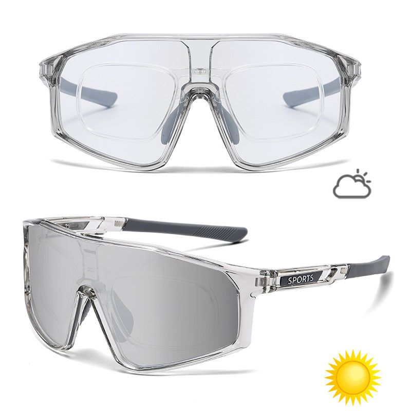 Gafas de sol deportivas que cambian de color para ciclismo y carrera