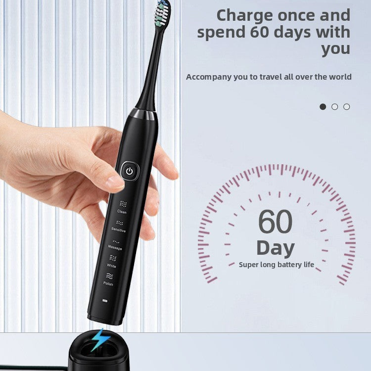Cepillo de dientes eléctrico con 8 cabezales de cepillo 5 modos de velocidad