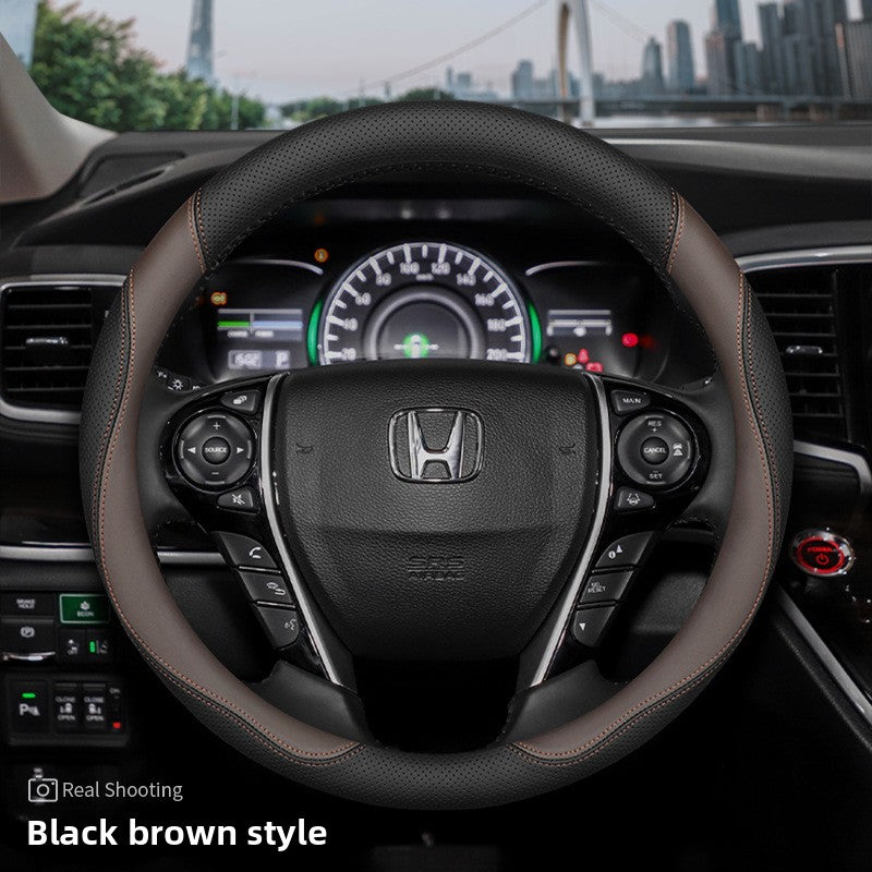 Cubierta del volante del coche Honda de cuero genuino ultrafino