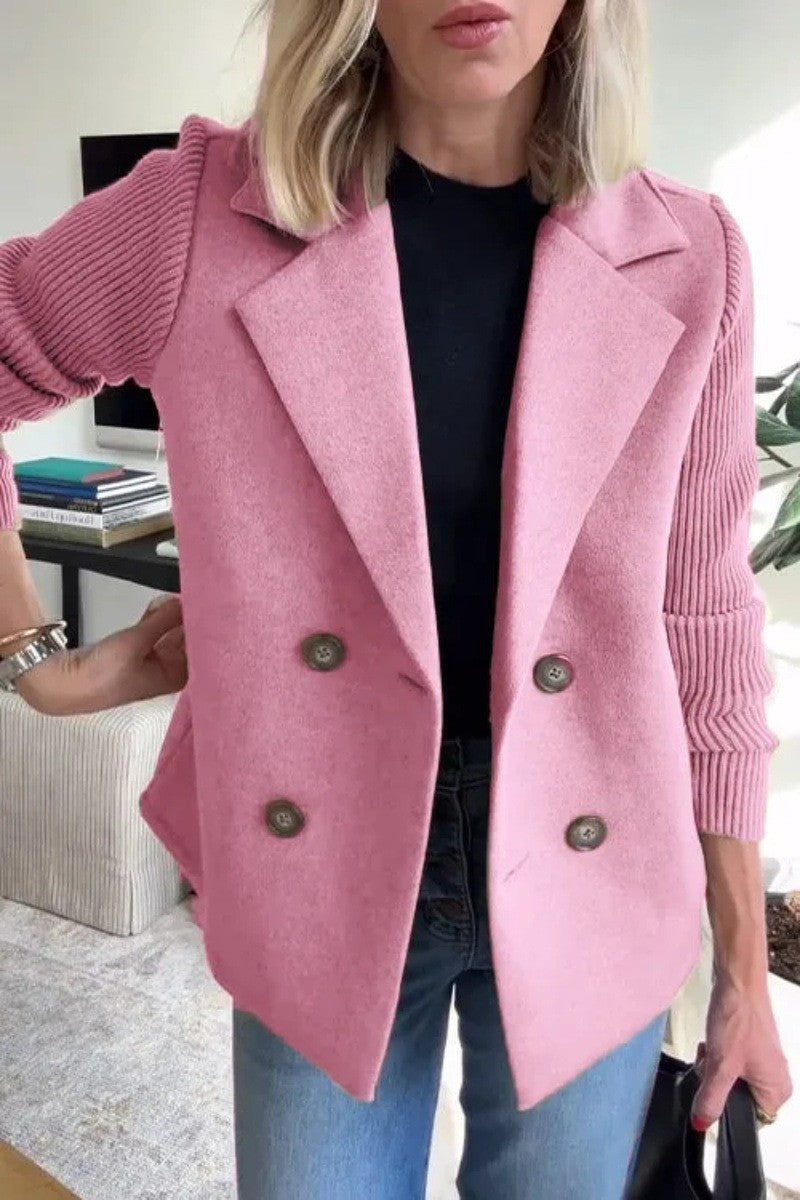 Chaqueta de mezcla de lana para mujer