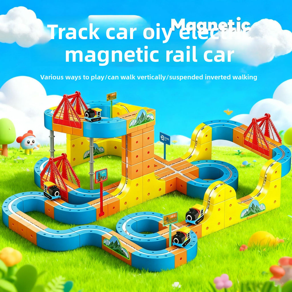 Juego de juguetes de tren educativo magnético