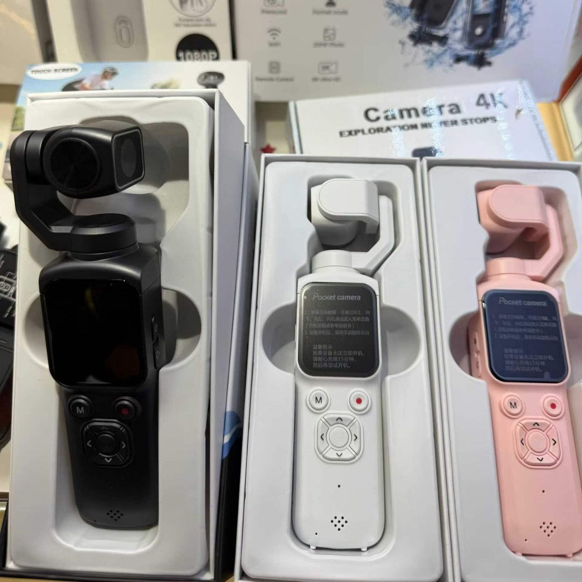 Cámara de bolsillo 4K con Wi-Fi y pantalla táctil