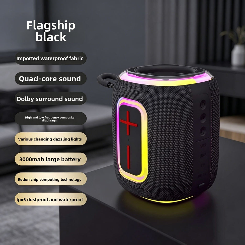 Altavoz Bluetooth RGB inalámbrico con graves pesados