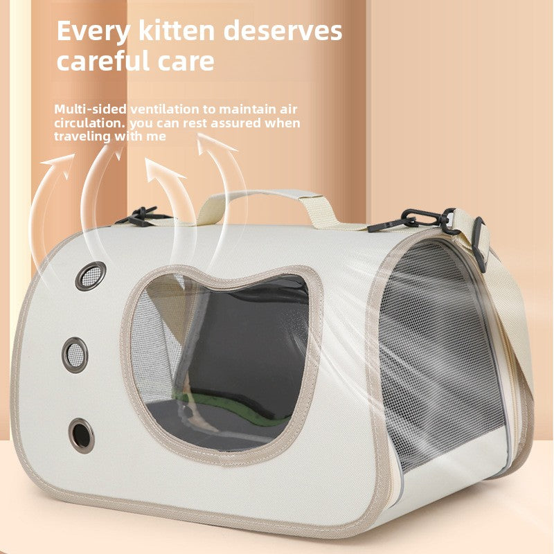 Mochila transparente para mascotas
