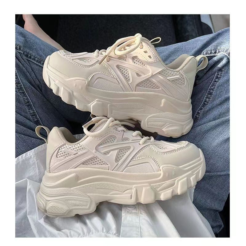 Zapatillas gruesas versátiles y deportivas y adelgazantes para mujer