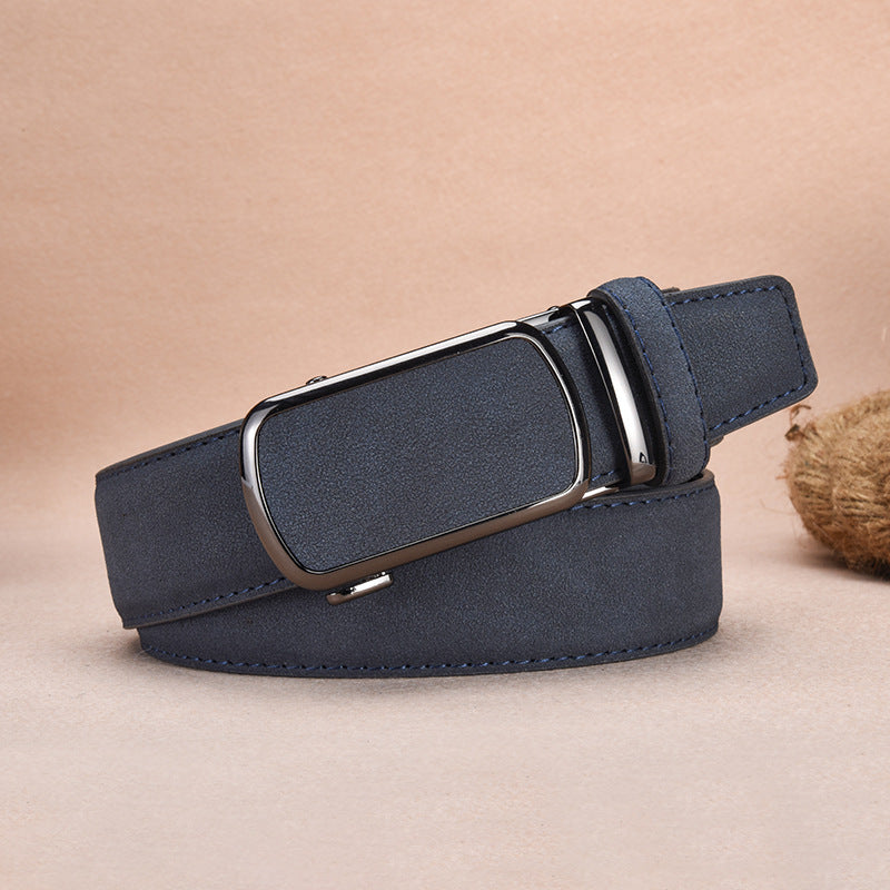 Cinturón de vestir con hebilla automática para hombre