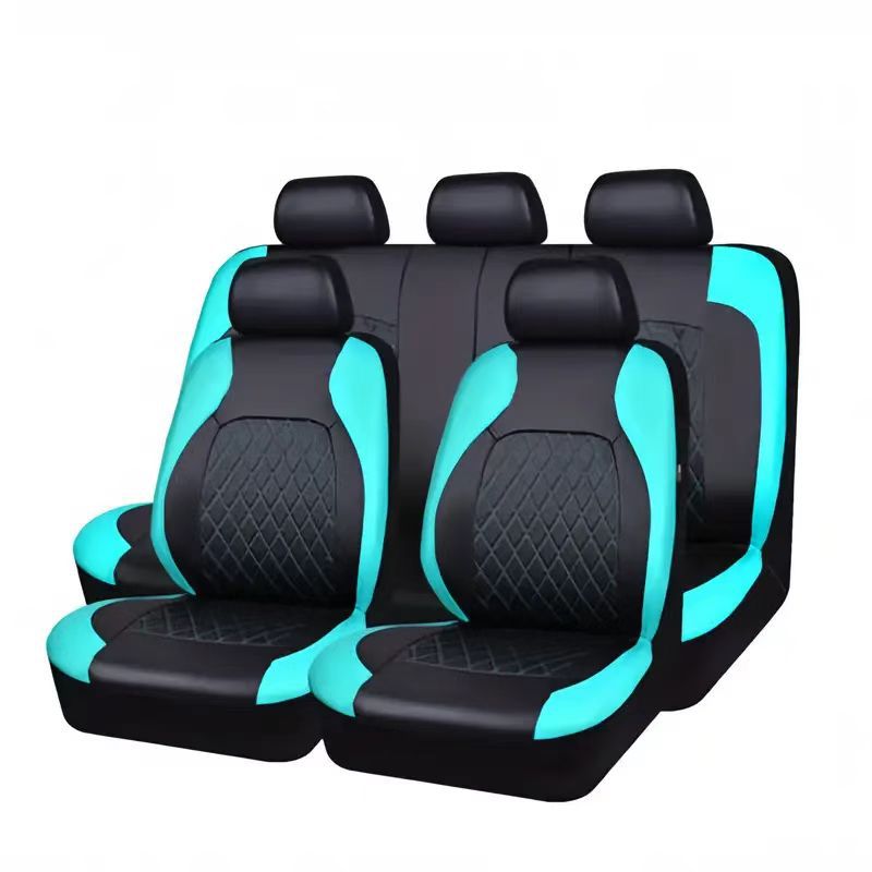 Juego de fundas de asiento de coche de cuero acolchado universal