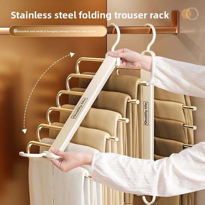 Folding Pants Rack Multi-Layer Non-Slip Hanger