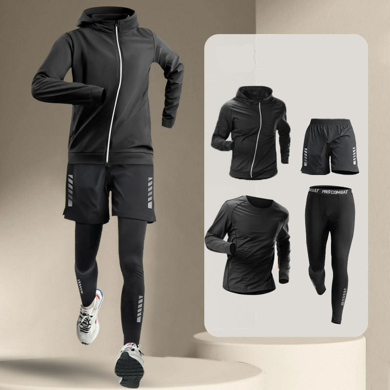 Traje de calentamiento de tela gruesa, ropa de secado rápido