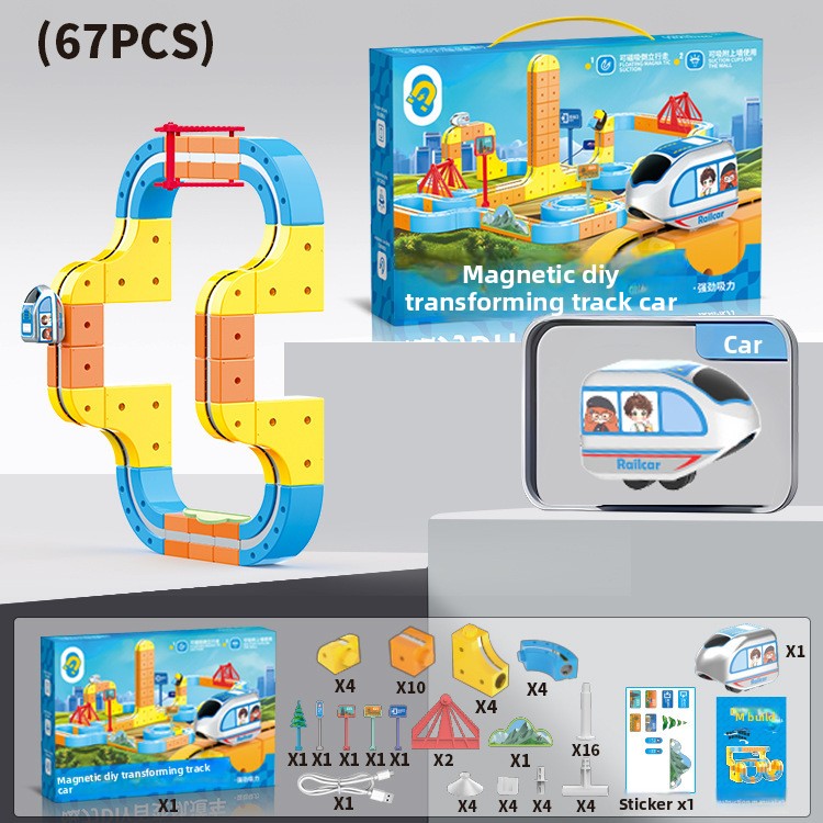 Juego de juguetes de tren educativo magnético
