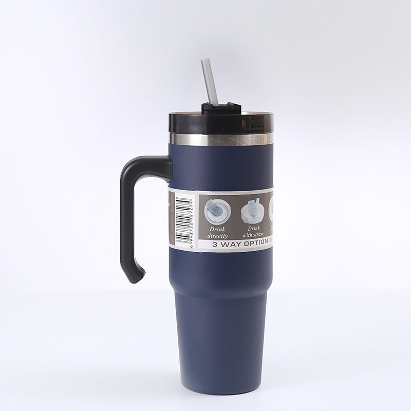 Termo de acero inoxidable de gran capacidad con asa